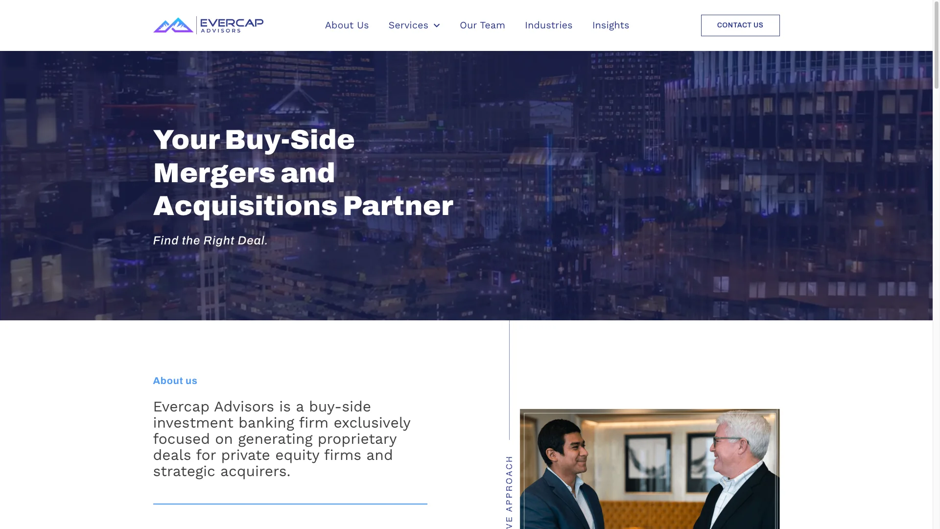 Evercap Advisors website homepage